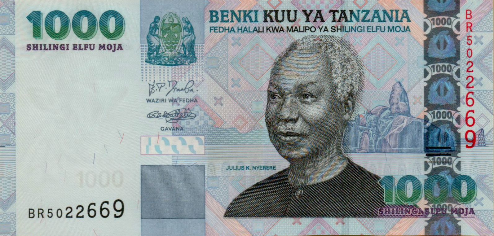Tanzania 1000 2003 UNC P-36/b